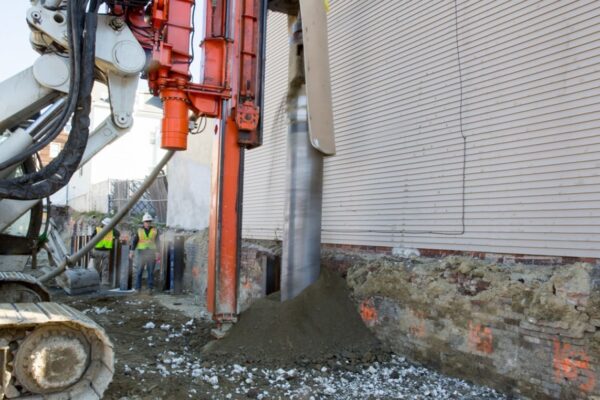 secant pile installation